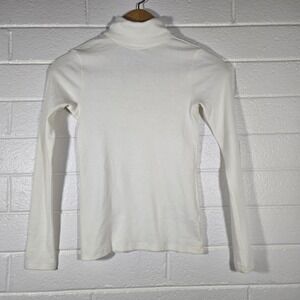BP Nordstrom Micro Ribbed Turtleneck Long Sleeve Top Small Classic Minimalist